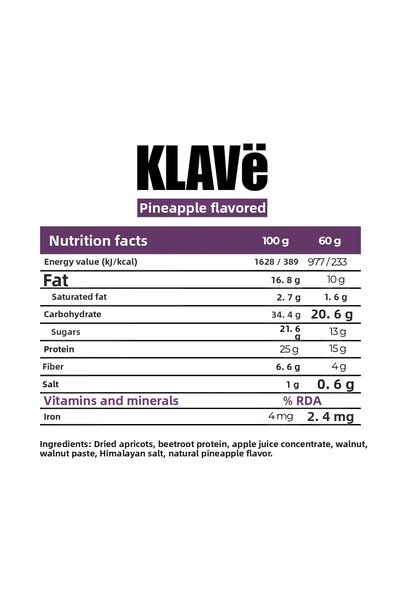 KLAVë High Protein Bar Assorted - 60 g X 24 Pieces - 15g Protein, Vegan and Gluten-Free
