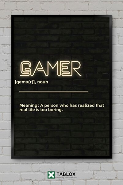 tablomaxtbx Definiție Gamer Neon Definition Gamer Art Decor de perete Aspect ...
