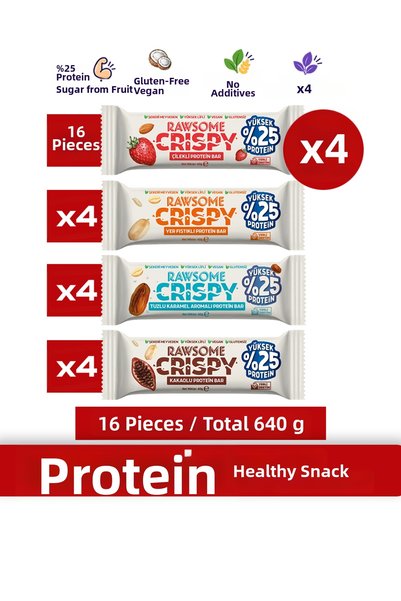 Rawsome Crispy Protein Bar Mixed Pack 40 g X 16 Pieces
