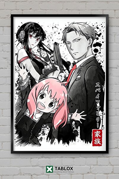 tablomaxtbx Spy X Family Forger Family Sumi E Decor de perete anime Tablou de...