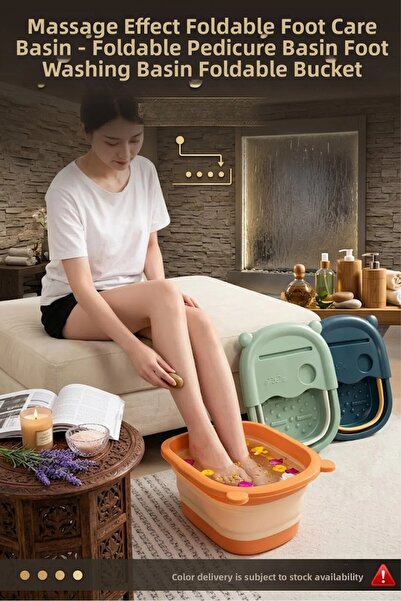 CANSU ODABAS CO Folding Foot Care Basin with Massage Effect - Pedicure and Fo...