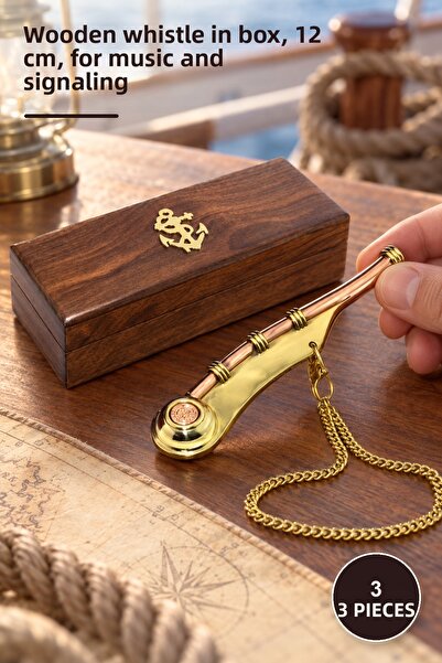 Yenilig 3 Silistre Whistles – Whistle with Wooden Box, 12 Cm, for Music and W...