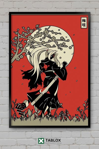 tablomaxtbx Guilty Gear Baiken Game Fighting Character Αφίσα με κορνίζα Διακο...