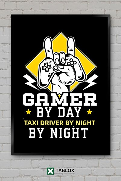 tablomaxtbx Gamer Taxi Driver Player Taxi Driver Espri Poster Framed Decorati...