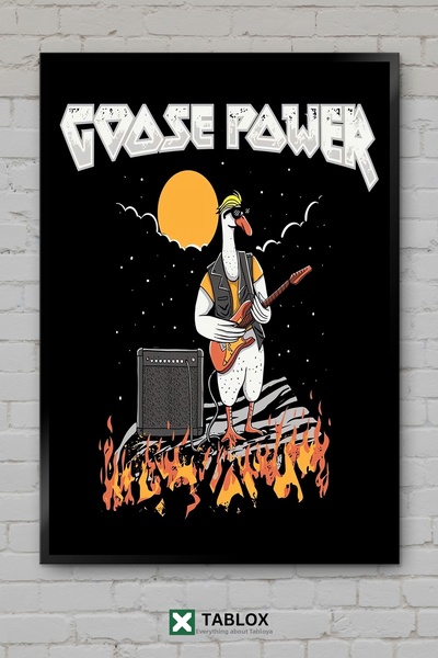 tablomaxtbx Goose Kaz Rocker Rock Musician Poster amuzant cu aspect decorativ...