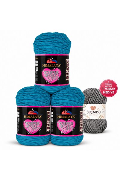 Himalaya Super Soft Yarn, 80834, Shawl Cardigan Sweater Yarn 3X200Gr, Serenit...