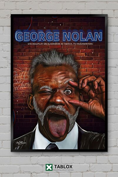 tablomaxtbx George Nolan Aka g Musician Artist Portrait Framed Decorative Mdf...