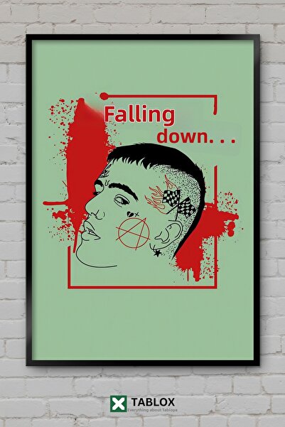 tablomaxtbx Falling Down Lil Peep Рапър Хип-хоп музикален плакат Декоративна ...