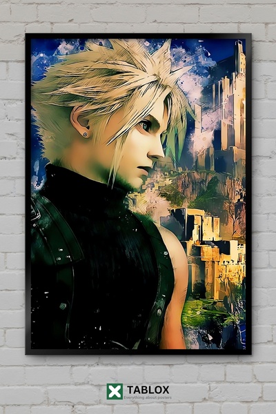 tablomaxtbx Joc video Final Fantasy RPG, afiș fantastic japonez, aspect cu ra...