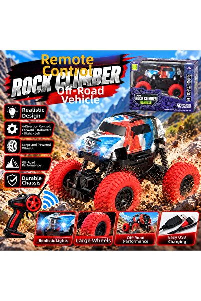 TRUST STORE Remote Controlled 4X4 Rock Climber Off Road Jeep Big Wheel Off-Ro...