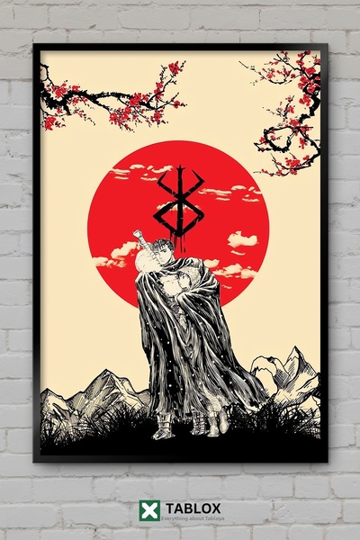 tablomaxtbx Guts Casca Berserk Anime Manga Personaj Poster Aspect Ramă Decora...