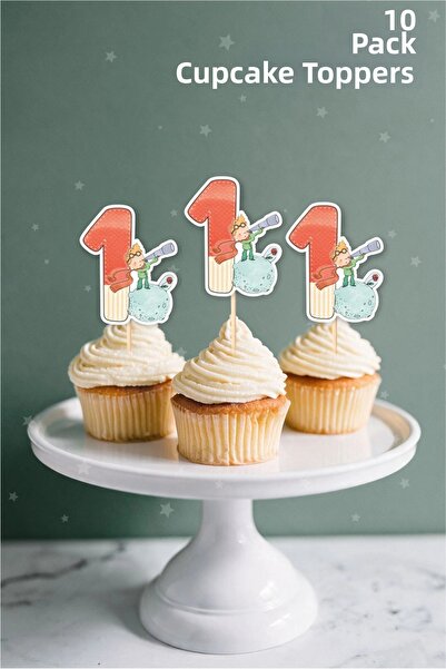 neşeli günlerim Tema Micul Prinț 1 an Cupcake Topper '10