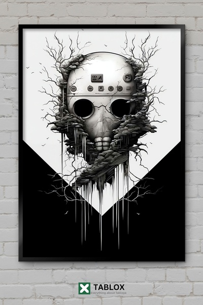 tablomaxtbx Gas Mask Gaz Mask Game Art Art Poster Tablou decorativ înrămat di...