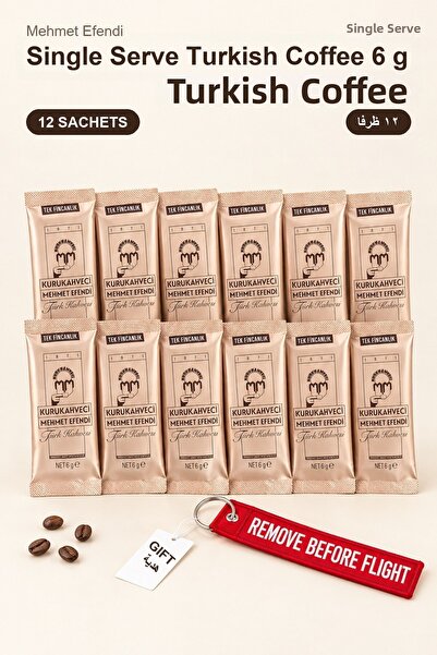 Mehmet Efendi Single Serve Turkish Coffee 6 g X 12 Sachets - Turkish Coffee