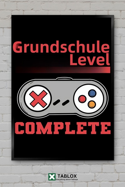 tablomaxtbx Grundschule First School Gaming Gamer Poster cu ramă Tablou decor...
