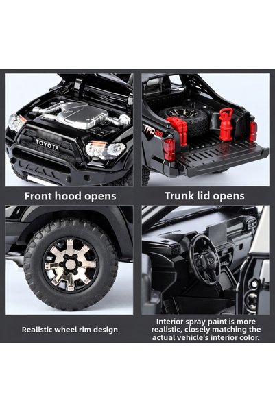 craftivio 1:32 Scale Toyota Tacoma Trd Diecast Metal Car 4X4 Suspension Model Vehicle