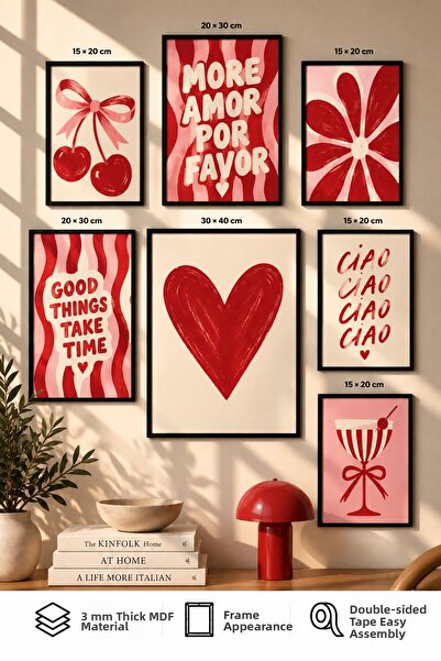 UNT 7-Piece Frame-Looking Modern Painting Set |   Retro & Pop Art |   Living ...