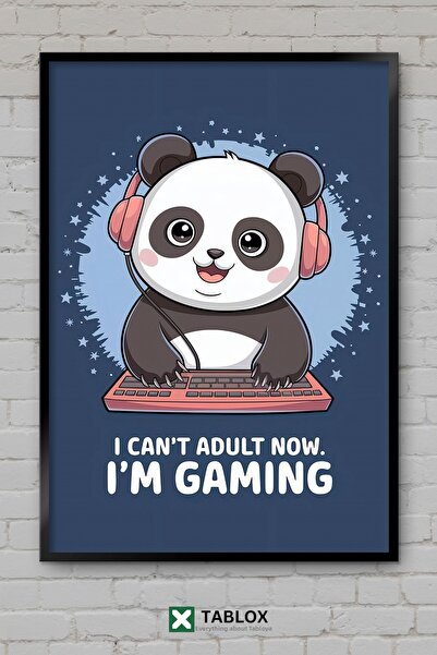 tablomaxtbx Poster amuzant Gaming Game Panda Gamer, tablou decorativ înrămat ...
