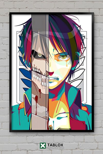 tablomaxtbx Eren Attack On Titan Anime Character Action Frame View Decorative...