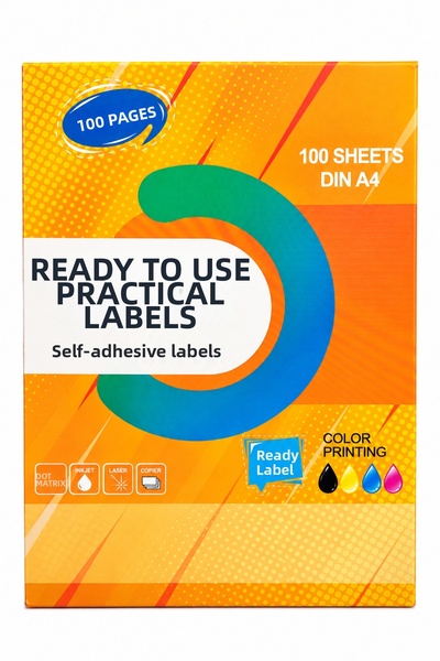 PEAKPACK Ready-Made Adhesive Label 48.5X25.4 mm 100 Sheets A4 Self-Adhesive Laser Label Printer Label