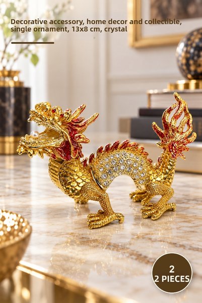 Yenilig 2 Pieces of Stone Dragon Figure – Decorative Accessory, Home Decor an...