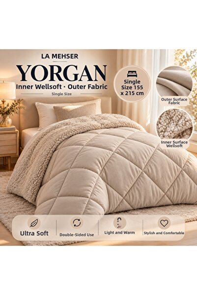 LA MEHSER Welsoft Inside, Soft Fabric Outside, Single Person Quilt.