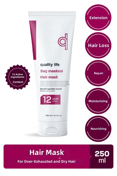 Quality Life 12 Activated Hair Treatment Mask Moisturizing Repairing for Burned Damaged Dry Hair Fast Hair Extension