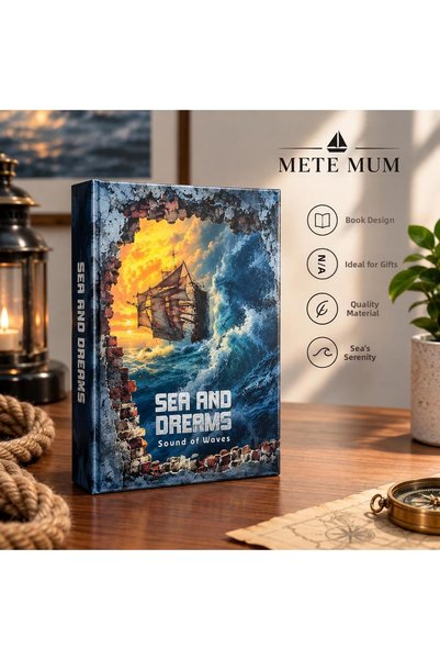 METE MUM Decorative Book Boxed Candle Holder Stand, Book with Hollow Storage Box, Modern Home and Office Decoration Object