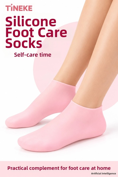 TİNEKE Silicone Gel Heel Socks – Moisturizing Foot and Heel Care Socks