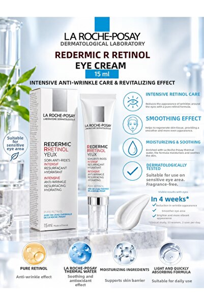 La Roche Posay Redermic R Retinol Eyes 15 ml – Moisturizing, Soothing and Ant...