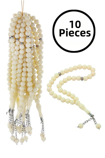 ihvan online 10 Pieces of 33 Plastic Prayer Beads Set for Distribution as Haj...