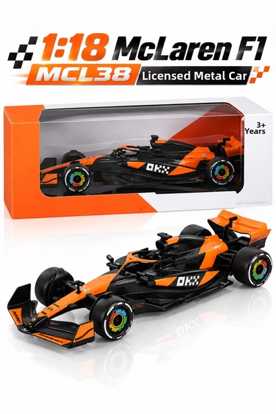 hak-iş oyuncak 1:18 Mclaren F1 Mcl38 Licensed Metal Formula Racing Car