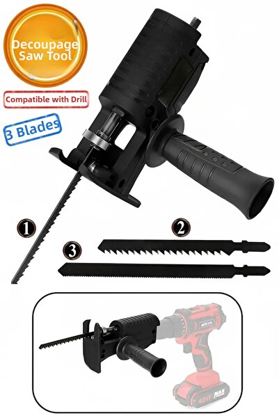 Epilons 3-Blade Wood Plastic Aluminum Metal Jigsaw Cutting Attachment That Ca...