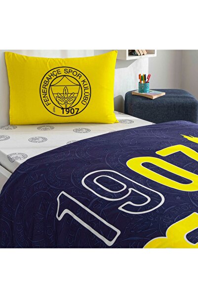 Taç Zorluteks Out Licensed Fenerbahçe Şanlı Kanarya Cotton Single Duvet Cover Set (120X200 Sheet Series)