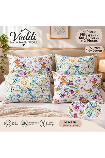 VODDİ 4 fete de perna cu fermoar, cu model, 50x70 cm |   70% bumbac |   Monta...