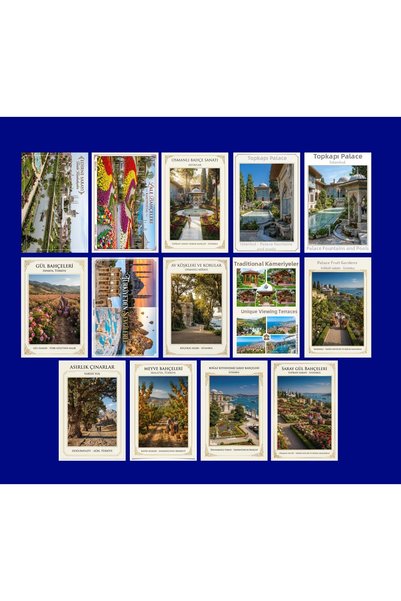 TELLGRAF Türkiye Gardens Themed Postcard Set (10X15 cm 14 Pieces)