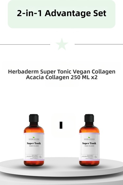 Herbaderm Super Tonic Vegan Colagen Acacia Collagen 250 ml Double Set
