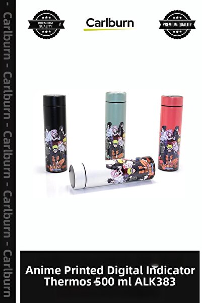 Carlburn Special Edition Gift Anime Printed Thermos with Digital Display 500 ...