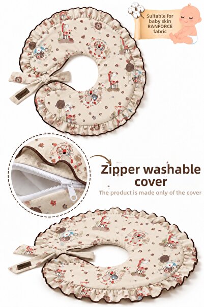 mordesign Ruffle Breastfeeding Pillow Cover, Baby Support Cushion Cover, Mate...