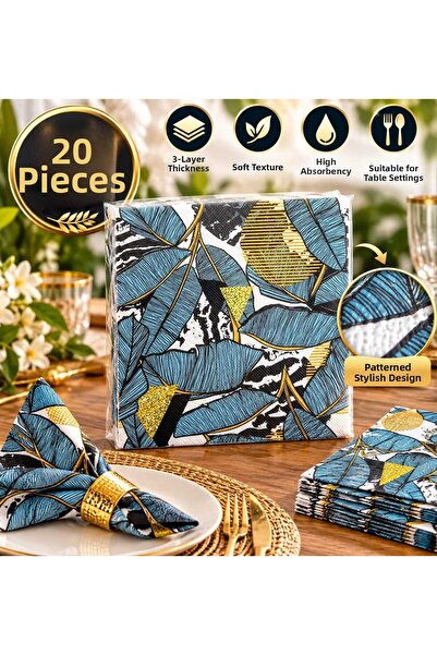 LOVYCO Double Layer Presentation Napkins - Vintage Pinterest Aesthetic, Prese...