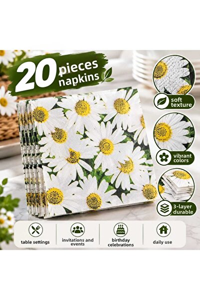 LOVYCO Double Layer Presentation Napkins - Vintage Pinterest Aesthetic, Prese...