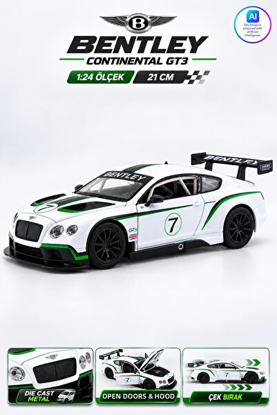 YILDIRIM OYUNCAK Die Cast Bentley Continental Gt3 Metal Model Car 21 cm – 1:2...