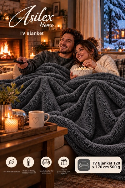 Asilex Home Collection Κουβέρτα τηλεόρασης Welsoft 120x170 εκ. Premium διπλής...