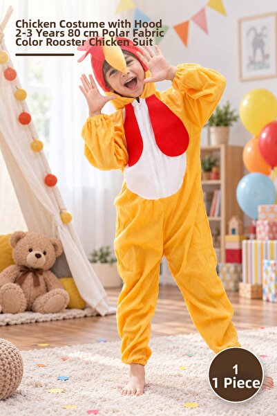 Yenilig 1 Piece Children's Rooster Costume – Chicken Costume with Jumpsuit an...