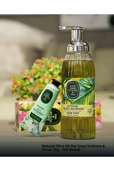 Eyüp Sabri Tuncer Ayvalik Olive Flower Foam Soap 500 Ml, Yasemi̇n Hand and Bo...