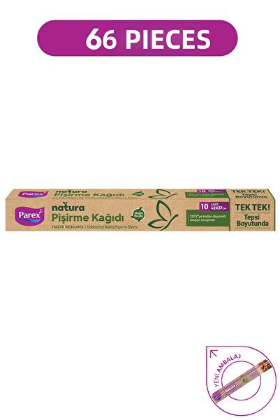 Parex Natura Unbleached Organic Ready Cut Baking Paper 6 X 10Pcs