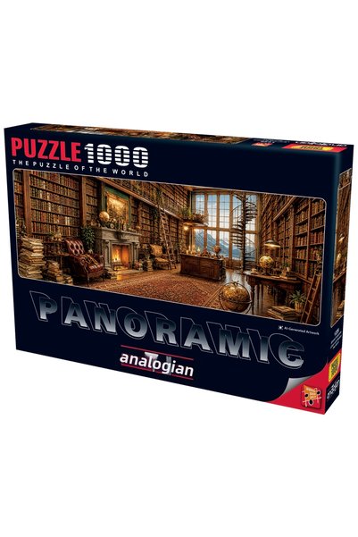 Anatolian Puzzle لغز من 1000 قطعة - مكتبة مع مدفأة 1228