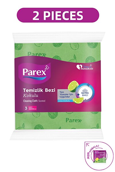 Parex Lemon Scented 3-Pack Cleaning Cloth Double Pack