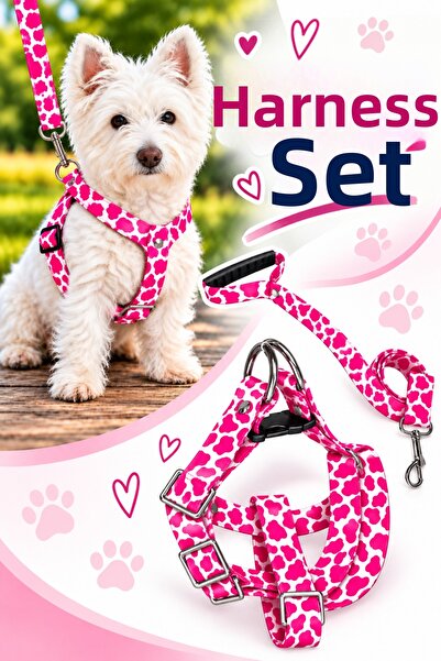 Angelapets Dog Chest Harness and Walking Strap Set