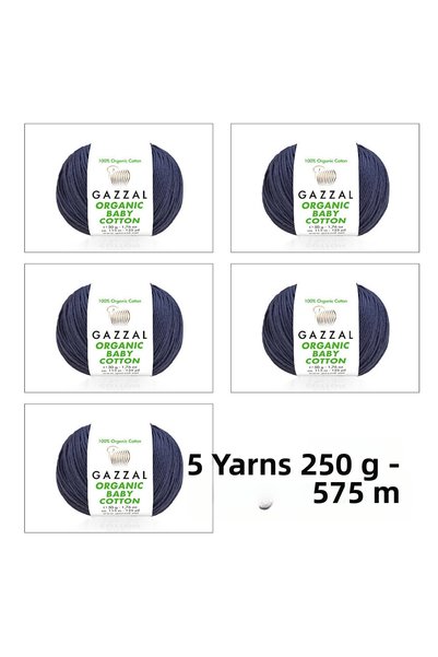 Gazzal Organic Baby Cotton 450 – 5 Balls, 250 g
